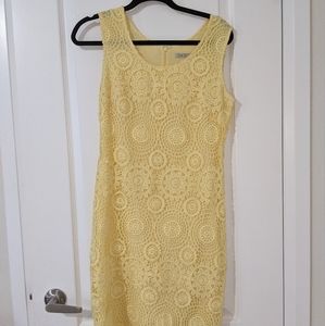Yellow lace dress